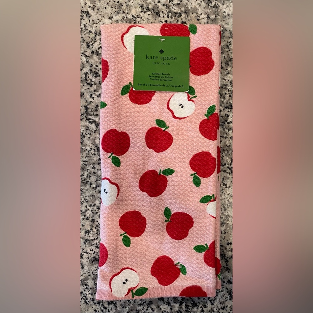 Kate Spade New York Kitchen Towels Apples Set of 2